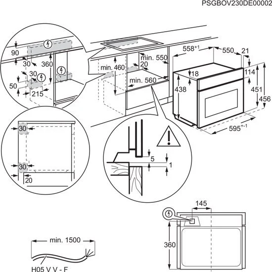 AEG inbouwoven OO5NK40WB 5000 serie met Magnetron - Image 6